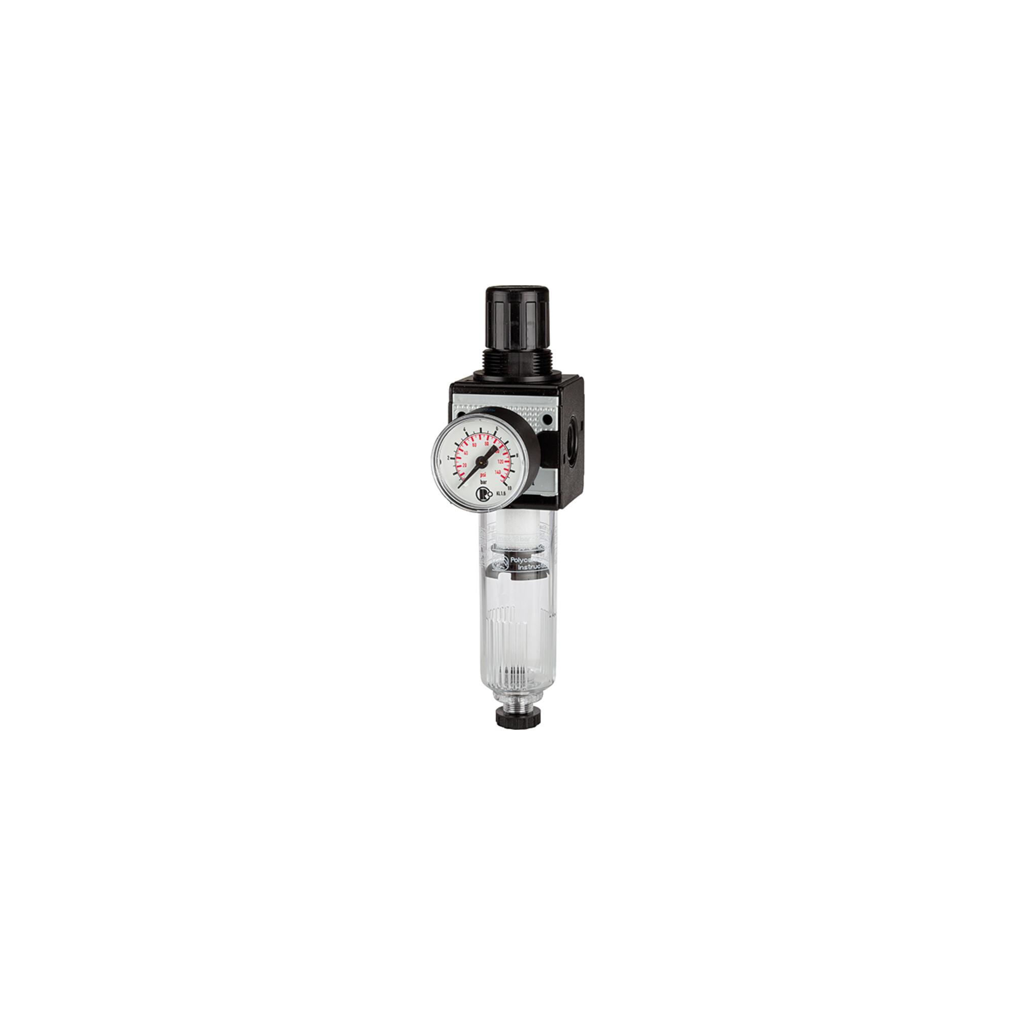 Riegler Filterregler »multifix «, PC-Behälter, BG 1, G 3/8, 0,1-3 bar, HA (C 12-K 3-HA)