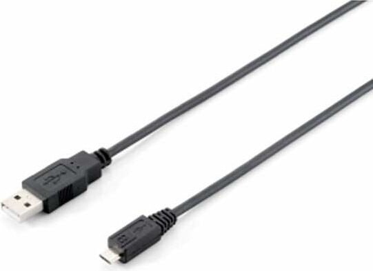 Equip USB-kabel Type A naar Micro USB, 1,80 meter, zwart