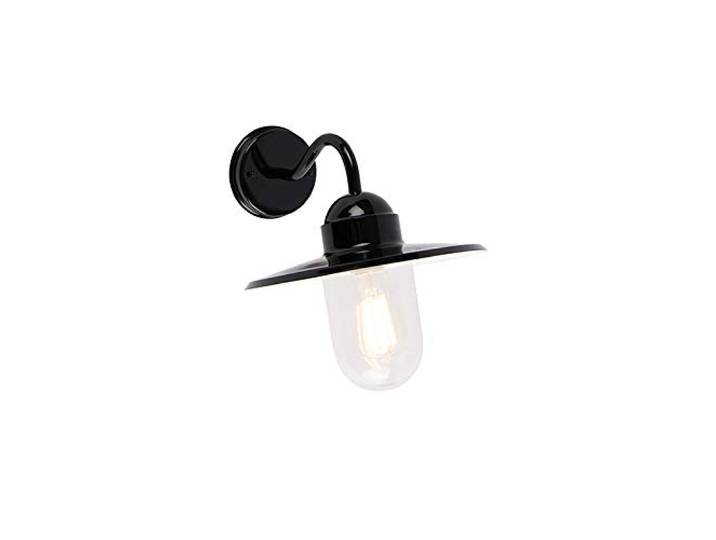 Qazqa kansas - Applique murale - 1 lumière - Ø 29.4 cm - Noir - Moderne - éclairage extérieur - Salle de bains