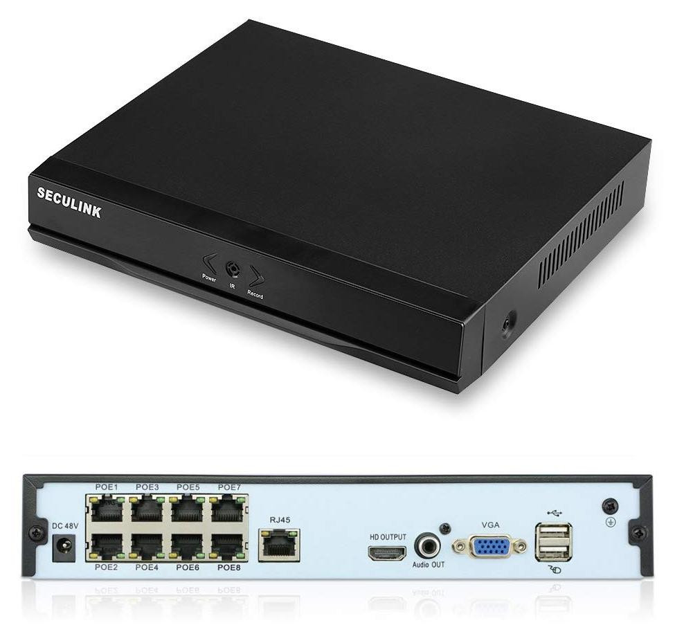 Selius Beveiligingscamera Recorder 8-Kanaals 4K POE NVR met 6 TB Opslag - Zwart