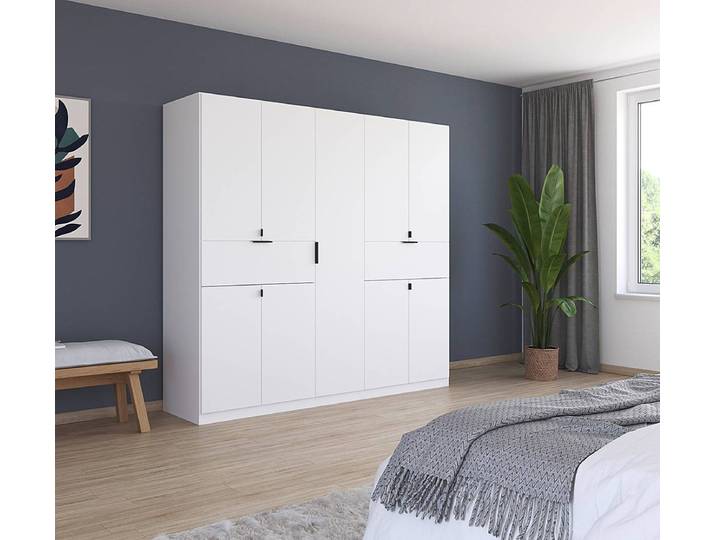 Armoire Ticao 226cm Blanc/Blanc alpin