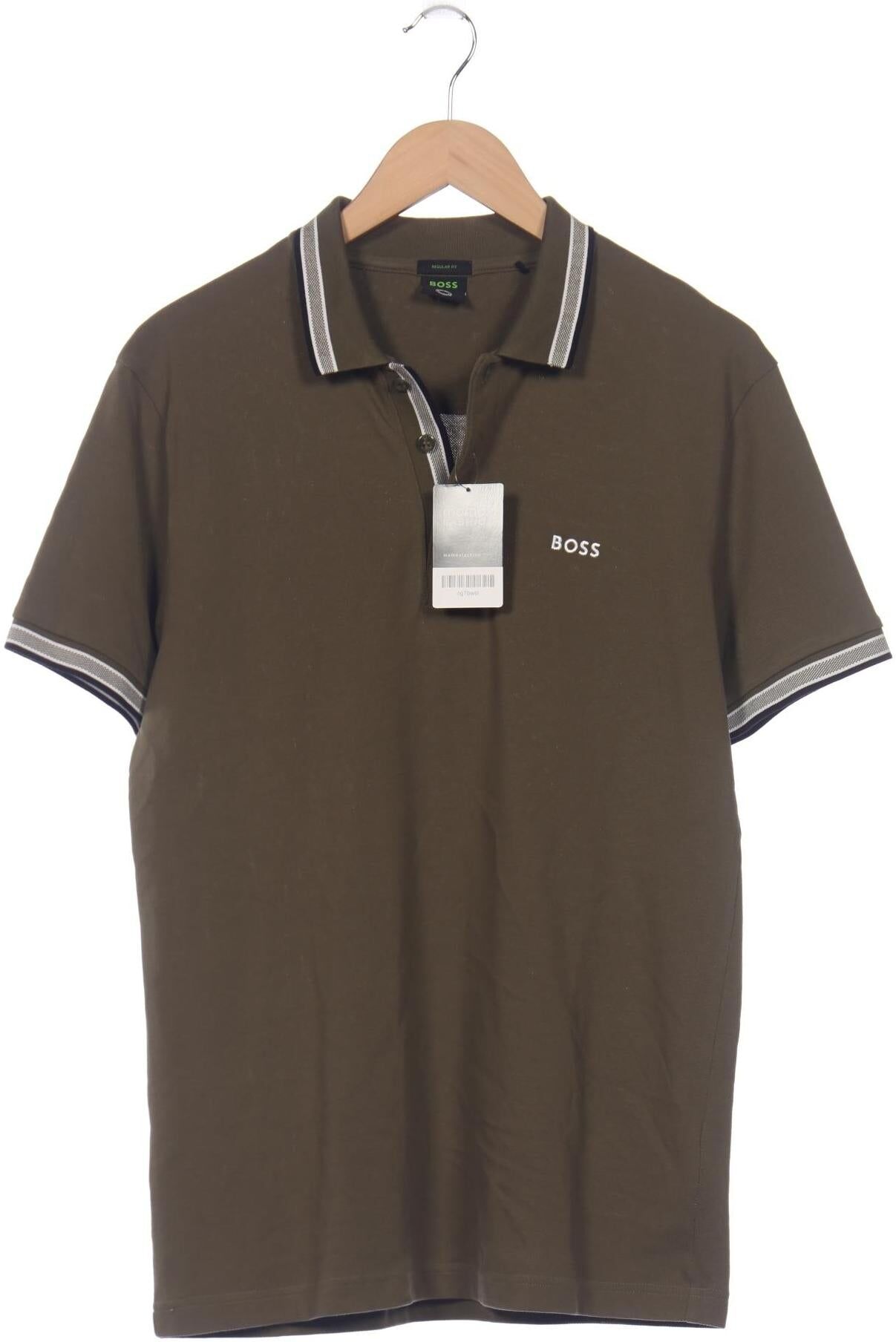 Boss Green Herren Poloshirt, Grün, Gr. L, Baumwolle - Second Hand