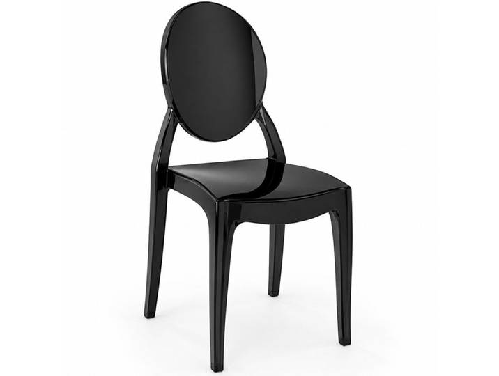 Chaise de salle à manger Transparente - Pauline Noir