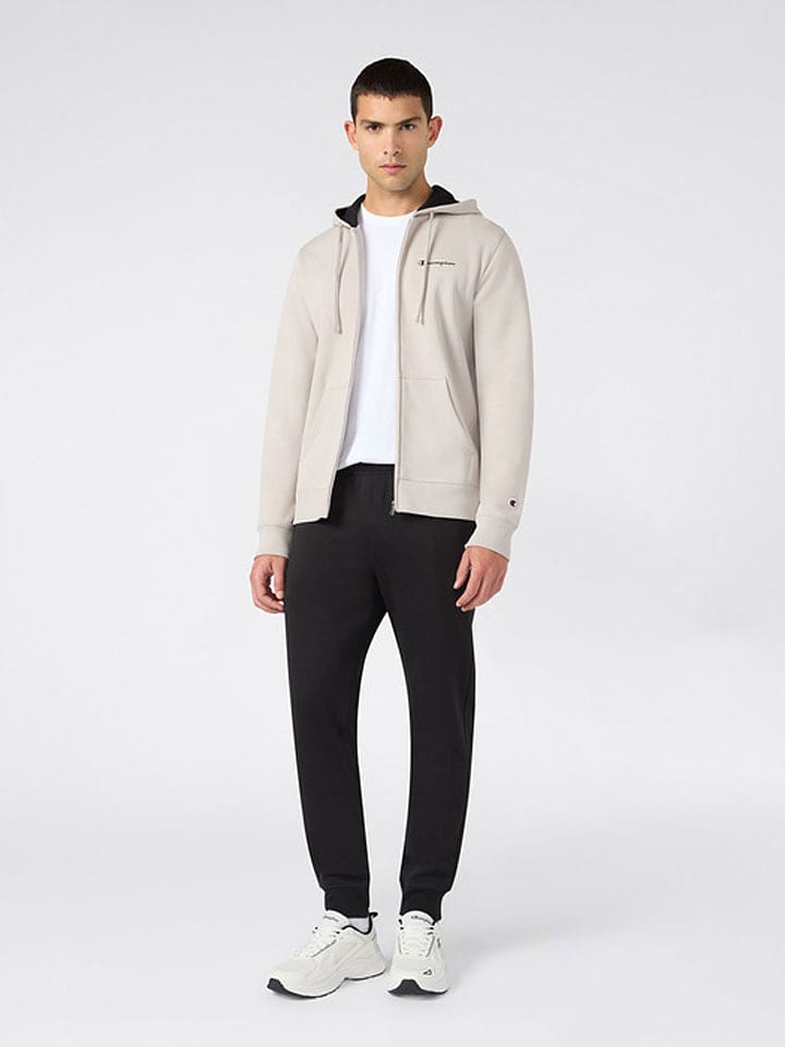 Champion 2tlg. Trainingsanzug in Schwarz/ Creme - XL