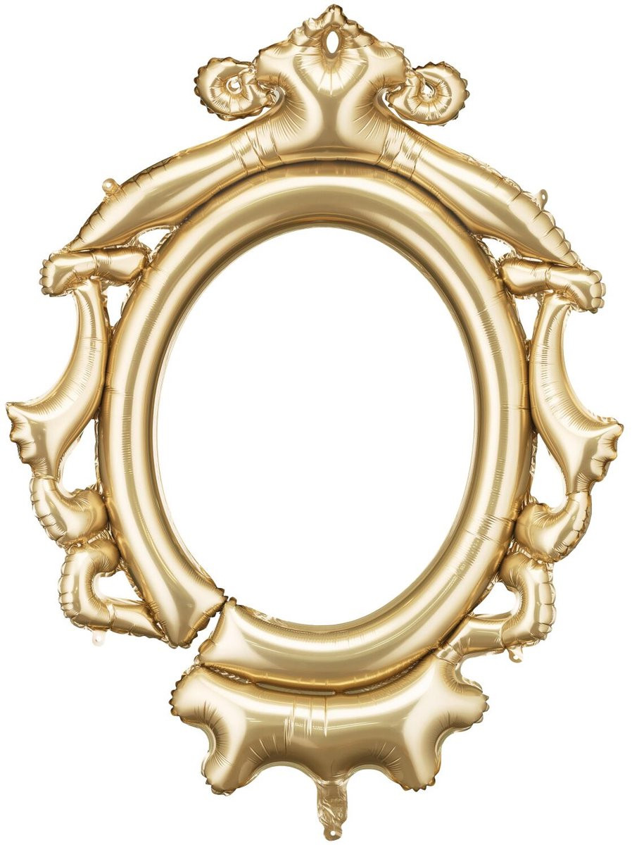Partydeco Barok Foto Frame fotolijst - Goud - 78 x 95 cm - Opblaasbare folie ballon photo prop
