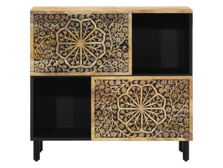 Promotion mai  * Armoire latérale/Armoire de rangement - 80x33x75 cm bois massif de manguier EU8045358239