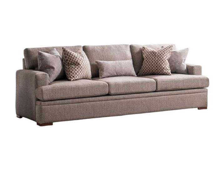 JVmoebel 3-Sitzer Elegantes graues Sofa mit hohem Sitzkomfort und pflegeleichtem Textil