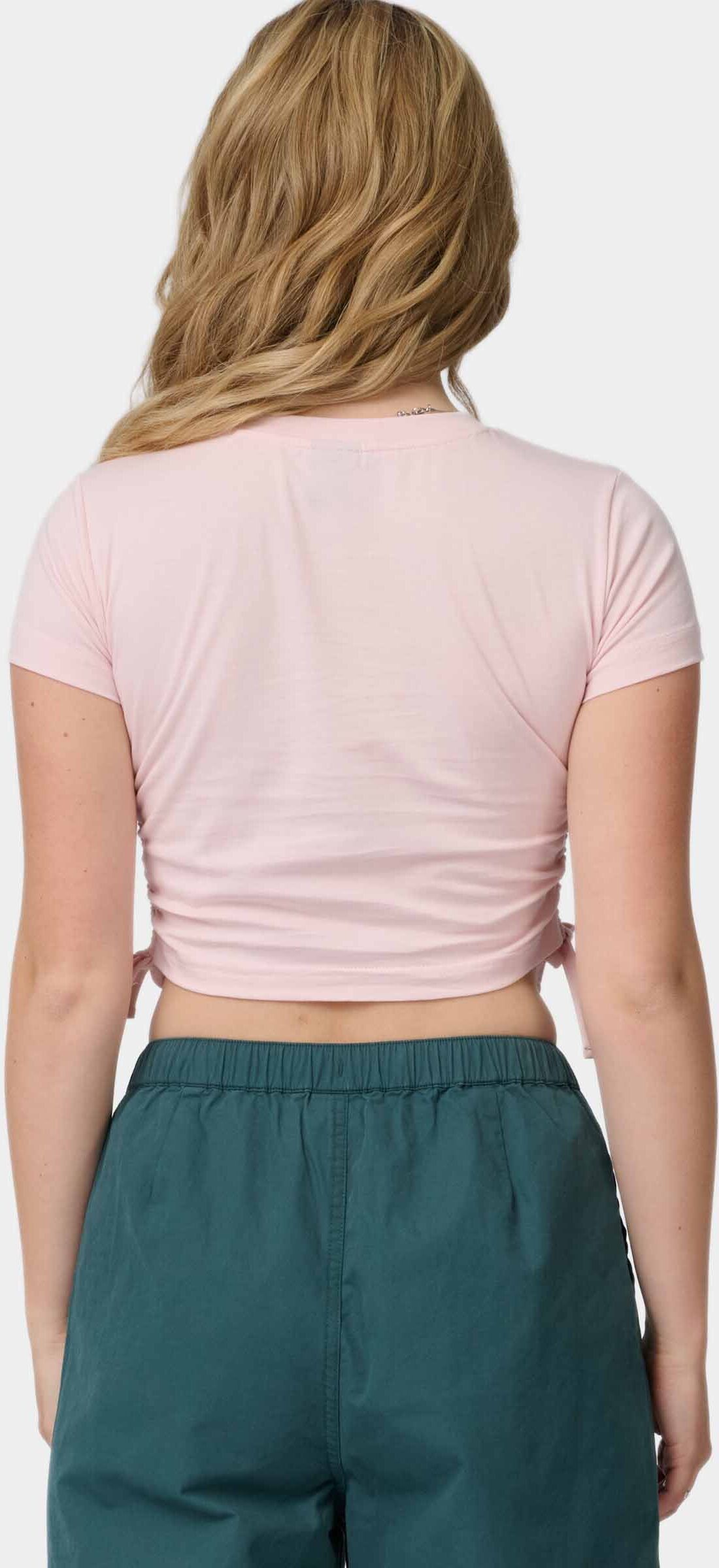 T-Shirt SANTA CRUZ "RINGED FLOWER TIE T-SHIRT", Damen, Gr. S (8), rosa (candy floss), Obermaterial: 98% Baumwolle, 2% Elasthan, Shirts T-Shirt, für sportliche Aktivitäten, sportlicher Stil, für Sportmode candy floss S (8)