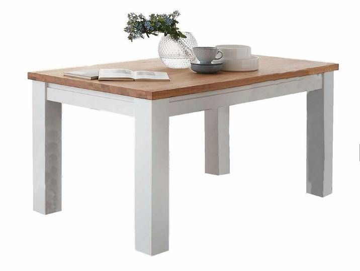 Casamia Esstisch Esstisch Esszimmer Tisch Olbia 140/160/180x95cm Pinie Nordica weiß