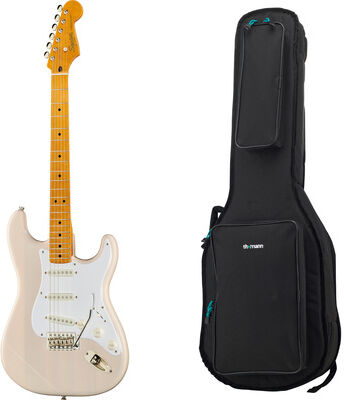 Squier CV 50s Strat MN WHB Bundle White Blonde