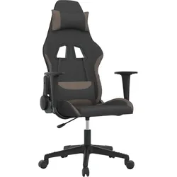 vidaXL Gaming-Stuhl Schwarz und Taupe Stoff