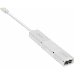 INLINE USB Display Konverter Set 6-in-1 silber