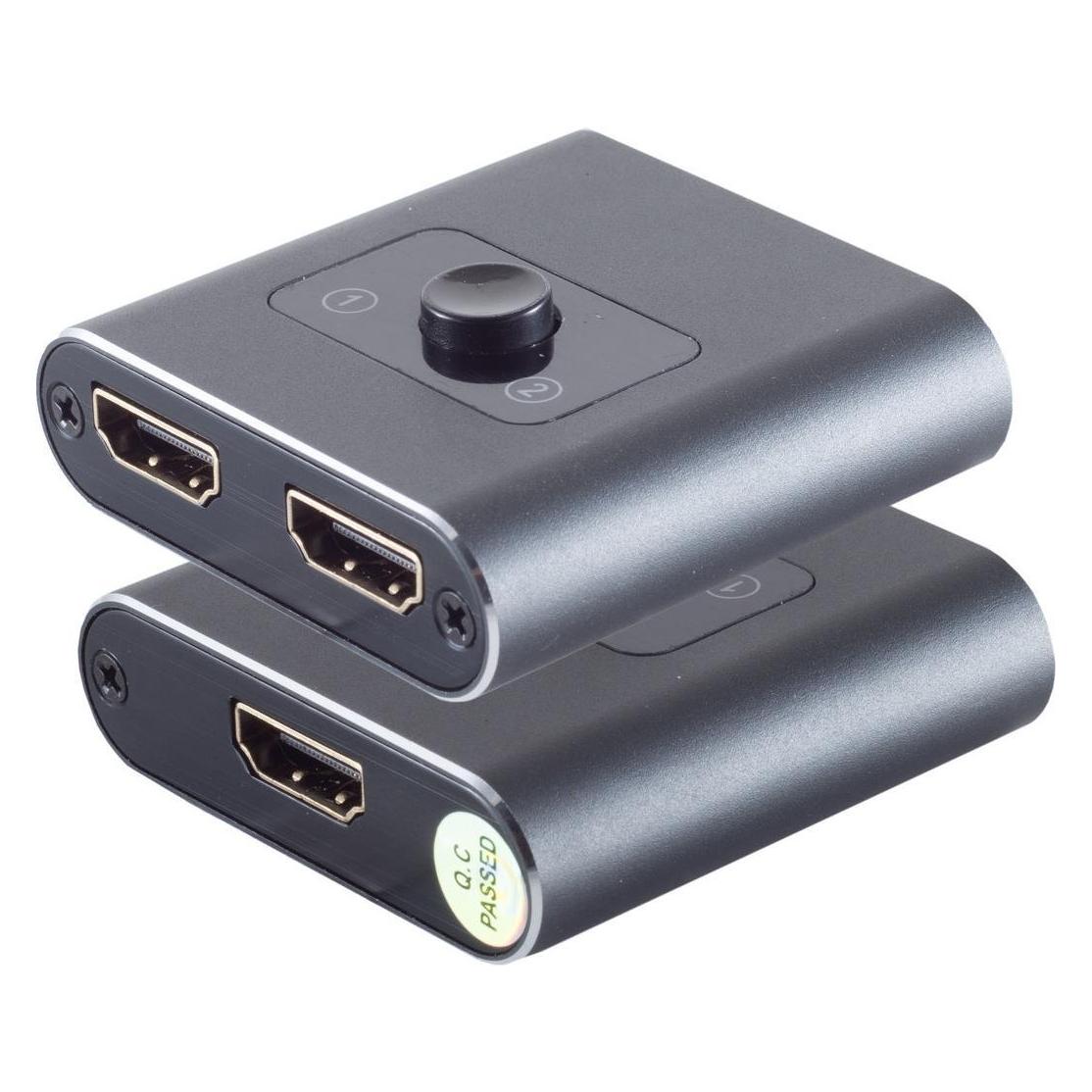 Shiverpeaks -PROFESSIONAL--HDMI Umschalter 2x1, bidirektional, Metall, 4K2K (SP05-02010)