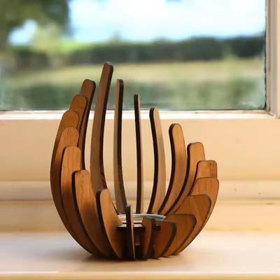 Uplift Treasures Lotus Shaped Wooden Candle Holder DIY Rustic Candlestick Decoration For Home Lotus Shaped Wooden Candle Holder DIY Rustic Candlestick Decoration For Home