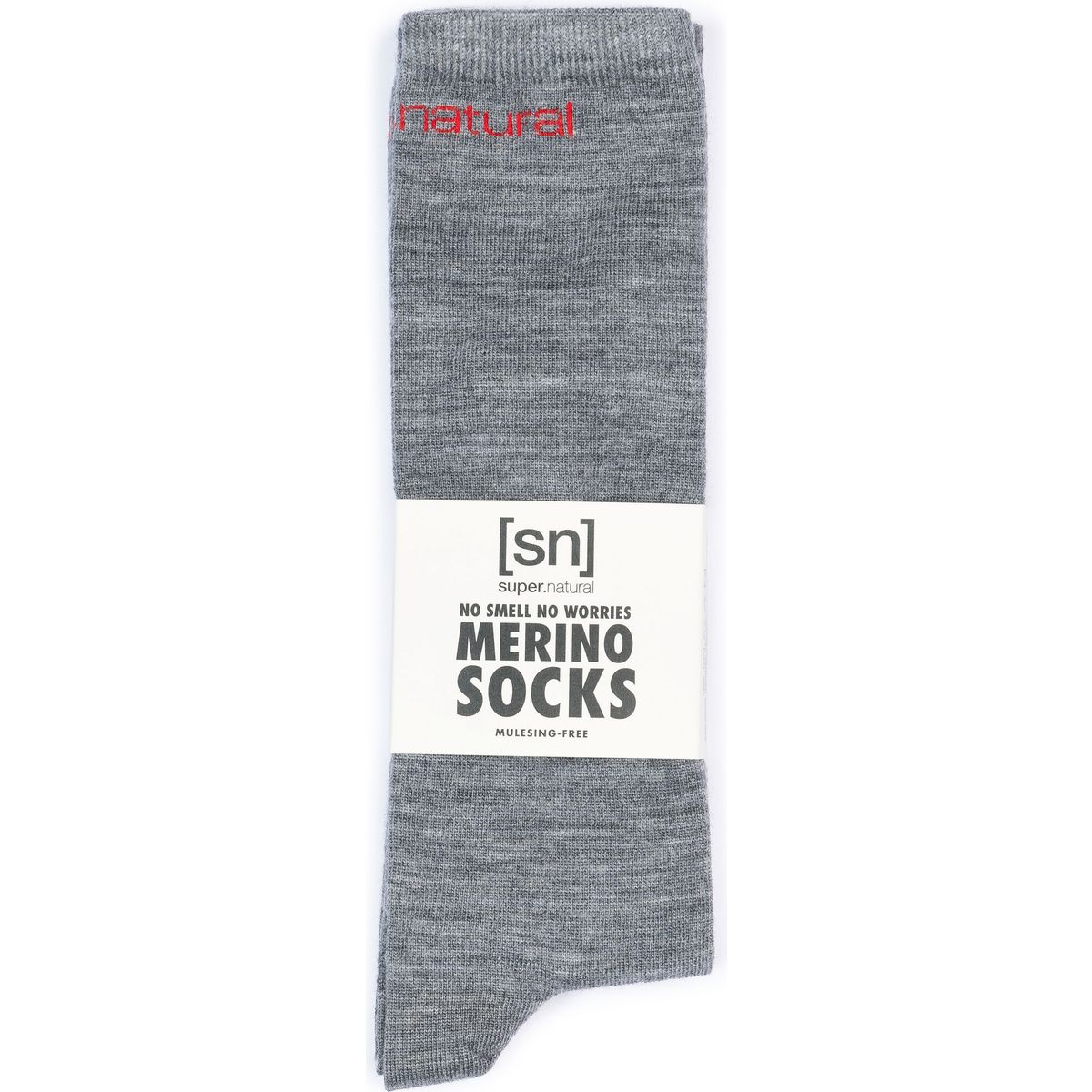 Super.Natural Wool Guardians Longsocks 2-PACK cashmere grey melange/high risk red (91F) 36-39 SNA00171091F3639