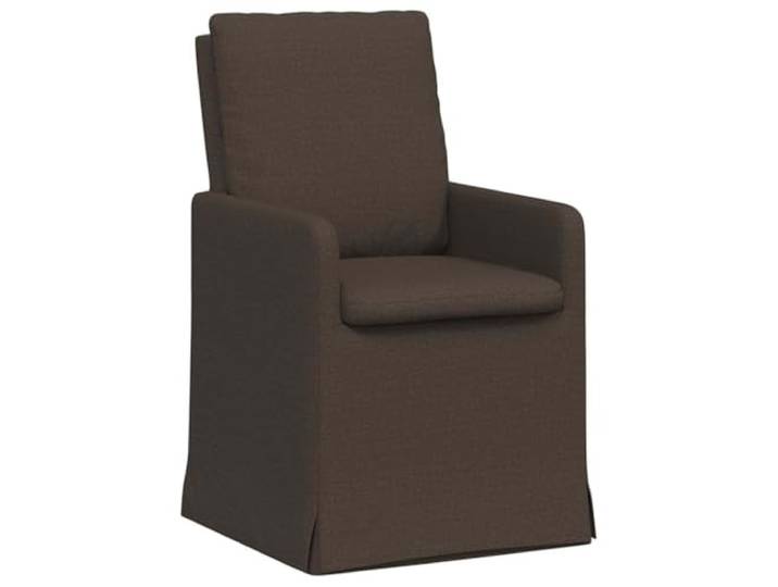 KGHERMDF Esszimmerstühle 2er Set Dunkelgrau 57x67x98 cm Leinen Mit Rollen, Gepolsterter Sitz, Sperrholz und Metallrahmen, Flache Armlehnen für Komfort