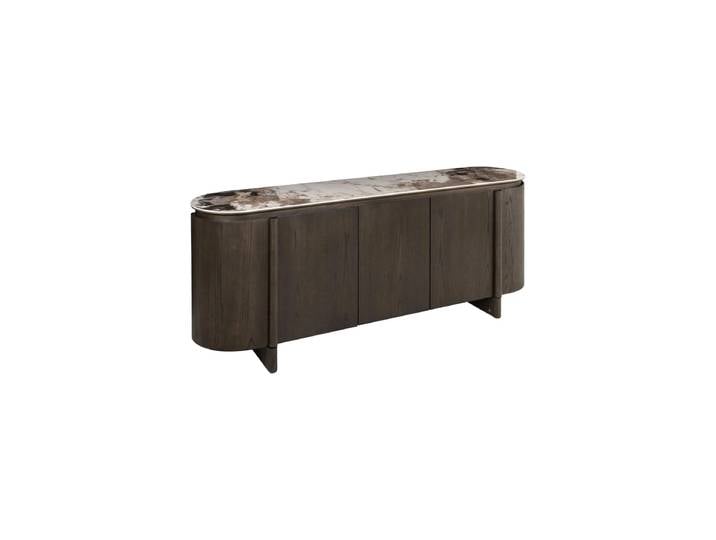 Grosses Design Sideboard „Langford“ mit Keramikplatte Braun Richmond Interiors