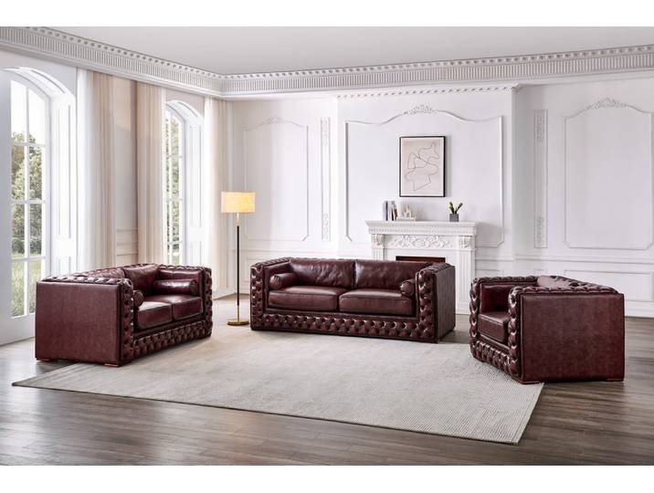 SOFORT LIEFERBAR Luxus Chesterfield Ashford Sofagarnitur 3/2/1 SONDERPREIS