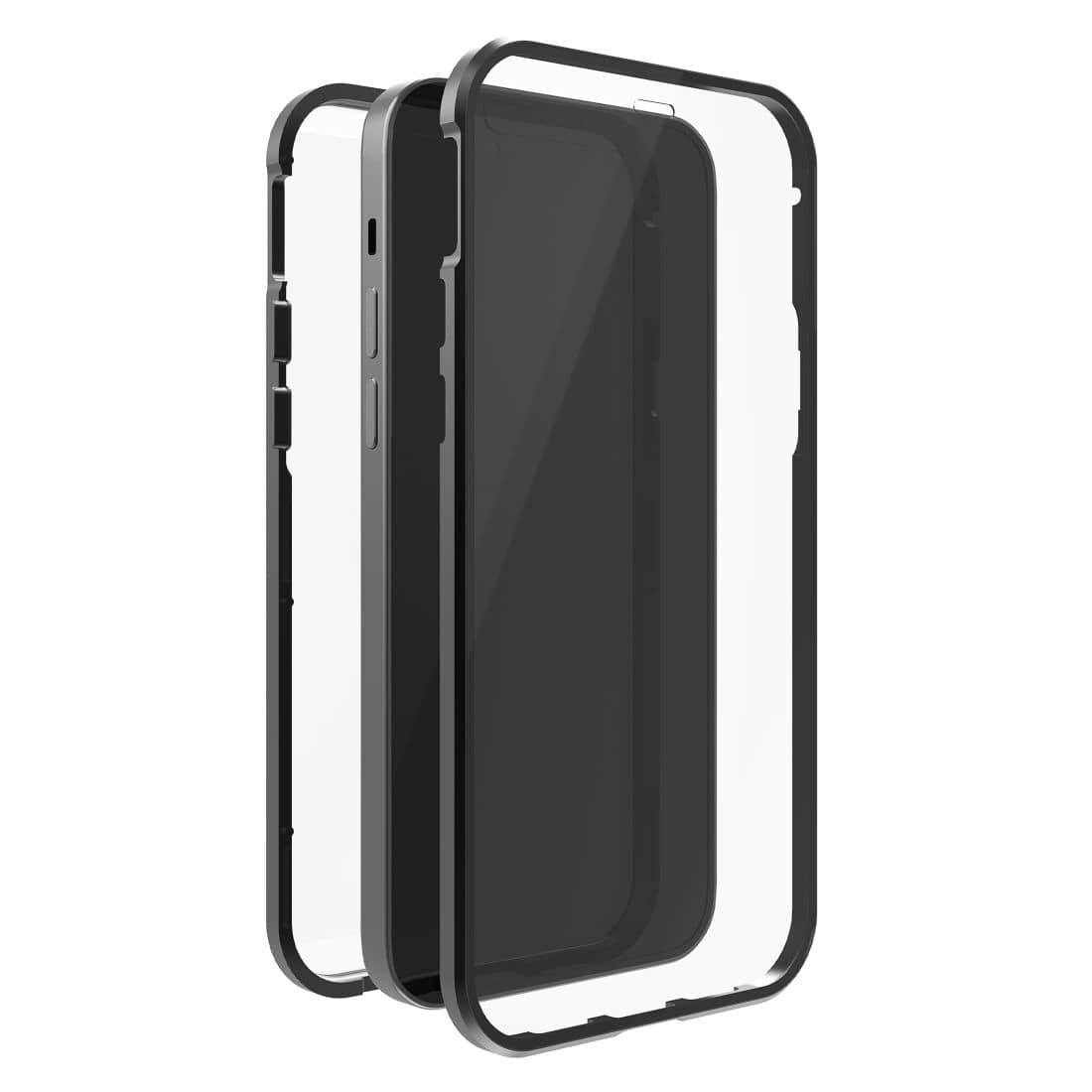 Hama 215154 360 Grad Glass Cover für iPhone 14 (Schwarz, Transparent) 00215154