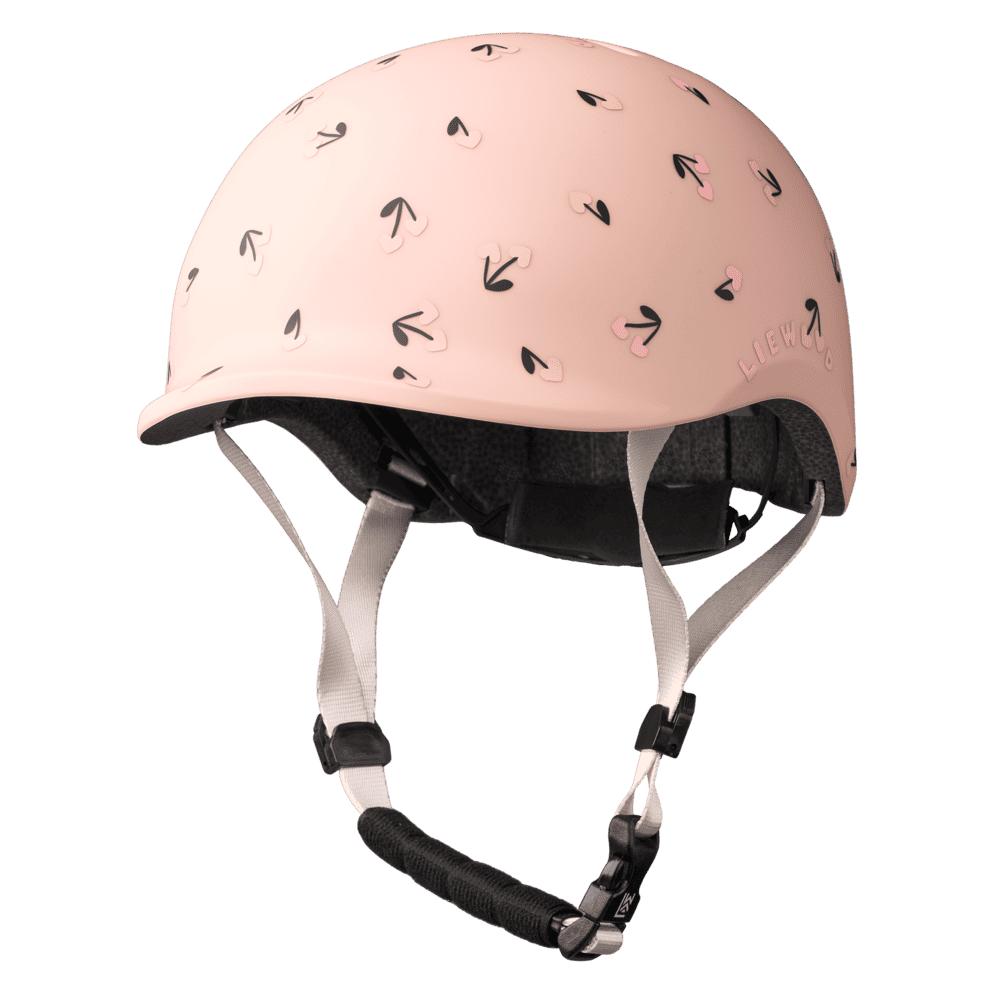 Liewood - Milly Bike Helmet - Cherry heart / Rosey - M/53-55CM (53 - 55 cm) (5715493557560)