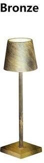 Uplift Picks LumiGlow Rechargeable Touch LED Table Lamp With Three Color Ambient Lighting bronze
