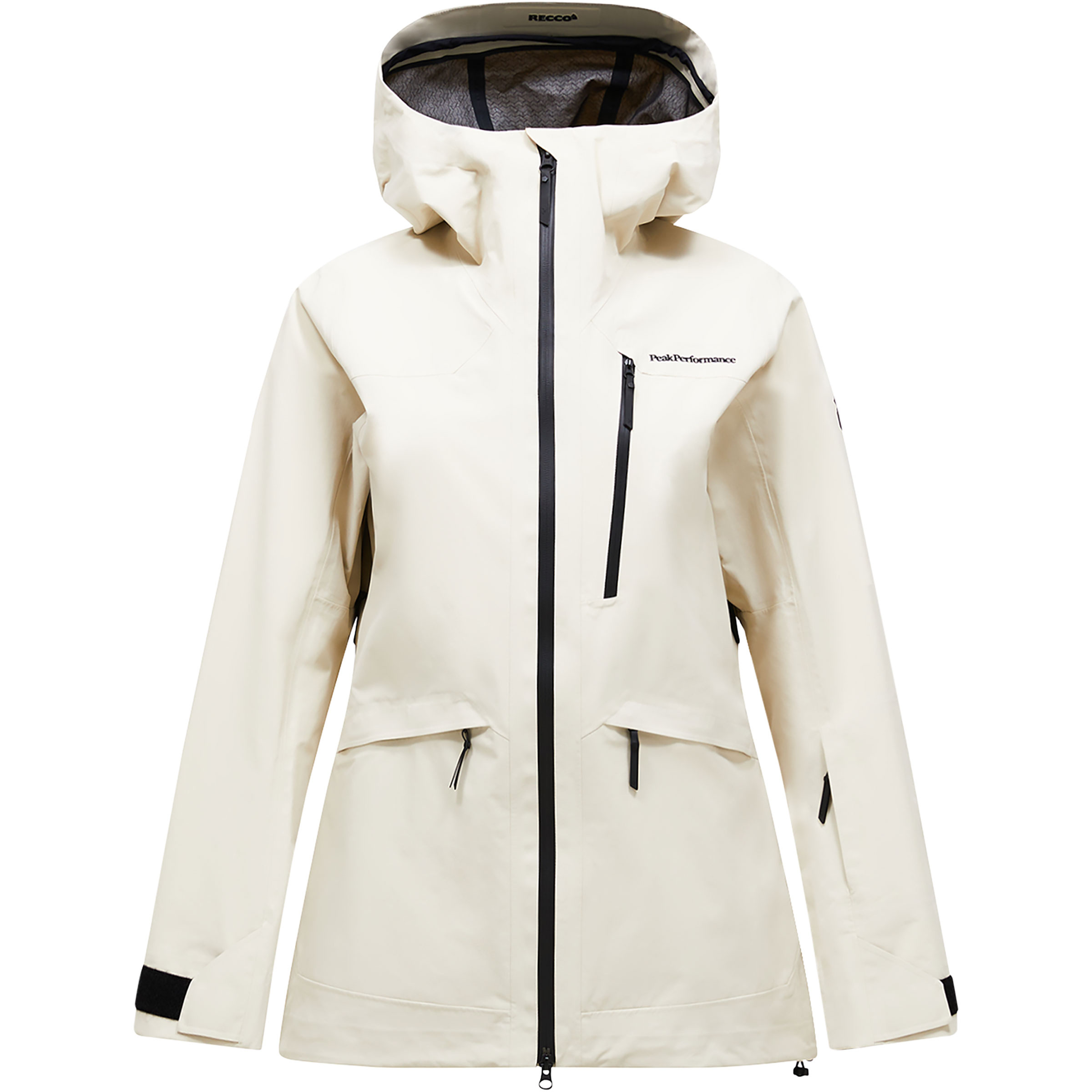 Peak Performance Vertec 3l Damen Regenjacke beige Größe M Freeride Wasserdicht Wasserabweisend