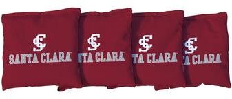 Skip's Garage Santa Clara Broncos Red Cornhole Bags