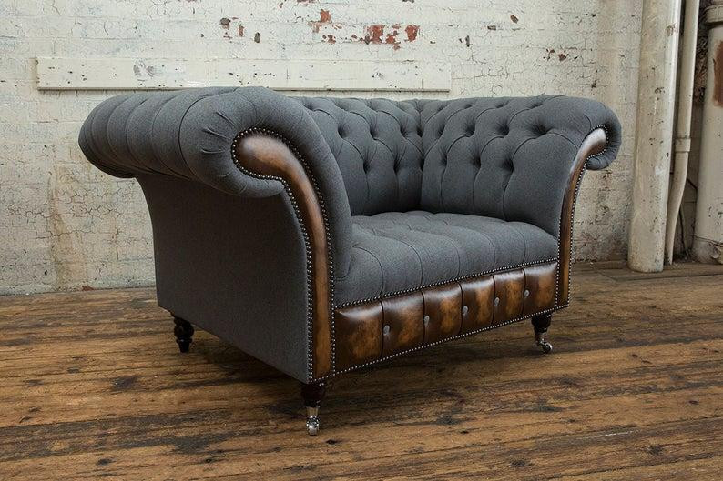 Design Chesterfield Stoffen 1 Zits Fauteuil voor Volwassenen