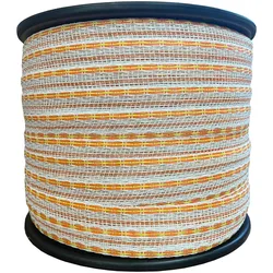 Weidezaunband Premium - weiß/gelb/orange - 200 m, 20 mm, 6+4+2 Niro - Kombiband