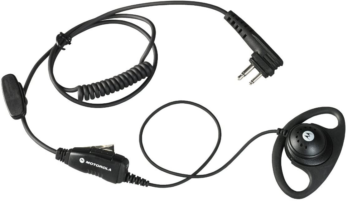 Motorola Solutions HKLN4599A oortje in D-stijl met ingebouwde microfoon en push-to-talk knop
