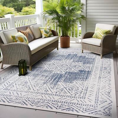 World Rug Gallery Transitional Bohemian Indoor/Outdoor Area Rug