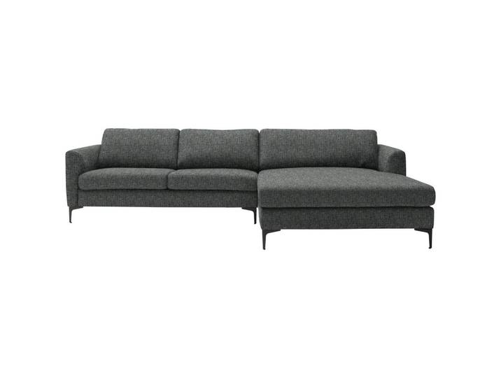 Schöner Wohnen Ecksofa, Anthrazit, Metall, Ottomane rechts, L-Form, 310x195 cm, Typenauswahl, Fußauswahl, Lederauswahl, Stoffauswahl, planbar, Armteilvarianten, Hocker erhältlich, individuell planbar, Wohnzimmer, Sofas & Couches, Wohnlandschaften, Ecksofas