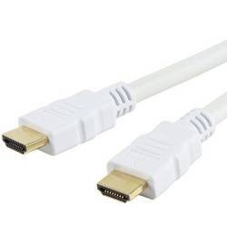 TECHly HDMI Anschlusskabel RJ45 10.00 m Weiß ICOC-HDMI-4-100WH Audio Return Channel, dreifach geschirmt, 4K UHD HDMI-Kabel