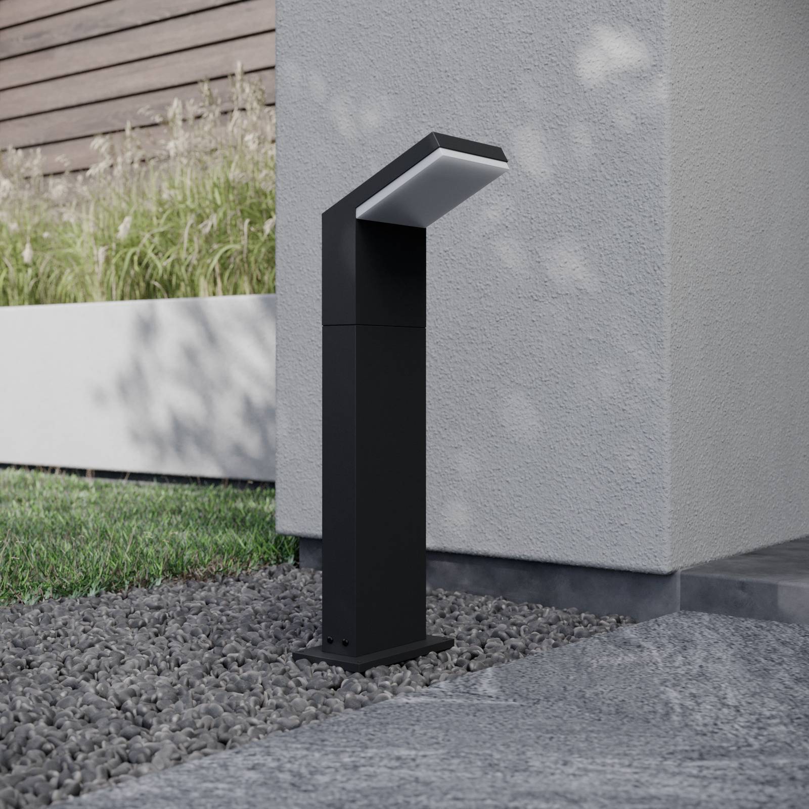 LED Wegeleuchte Yolena Arcchio, schwarz, Aluminium, Modern, LED Außenleuchte