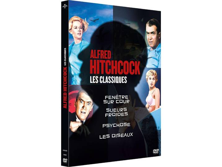 Alfred Hitchcock, les classiques : Fenêtre sur cour + Sueurs froides + Psychose + Les Oiseaux