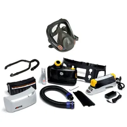 3M TR-819E IS Versaflo Starterpaket Ex-Schutz inkl. TR-802E, Zubehör, 3M Versaflo Luftschlauch BT-63 leichte Ausführung und 3M 6900L Vollmaskenkörper Thermoplastisches Elastomer/Polypropylen Größe L