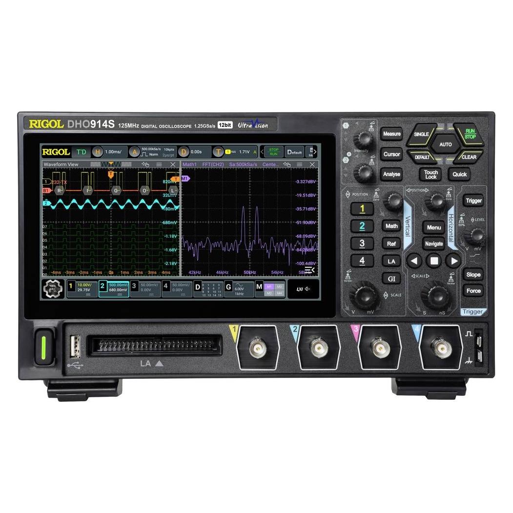 Rigol DHO914S Digital-Oszilloskop 125 MHz 1.25 GSa/s 50 Mpts 12 Bit 1 St. (Oszilloskop) (DHO914S)