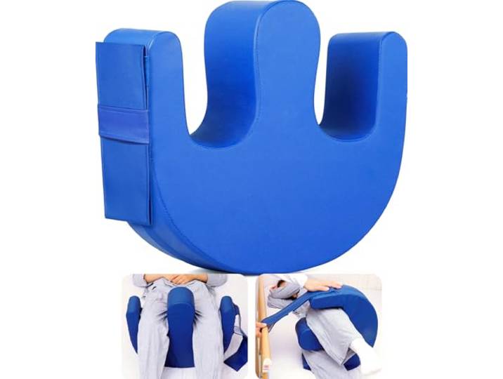 VitalEase Patienten-Drehgerät für Bett, U-Form Lagerungskissen zum Wenden von Patienten, fester hochdichter Schaumstoff, wasserabweisender PU-Bezug, normale Größe 47,5 cm breit, inklusive 1 Kissen mit