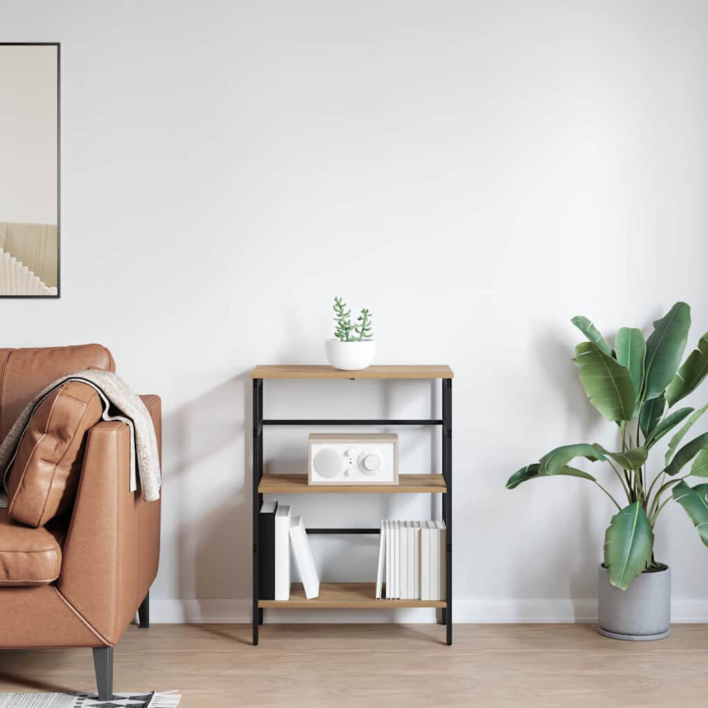 Trent Austin Design Steel Etagere Bookcase Artisan Oak (2 Shelves) 81cm. H x 60cm. W x 29.5cm. D