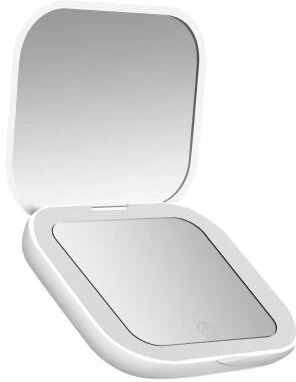 Fusion Finds LED Compact Mirror With Light Magnifying Travel Makeup Mirror For Purse & Pocket white