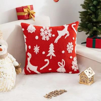 Uplift Treasures 3D Christmas Reindeer Tree Pillow Cover d 18 18 In