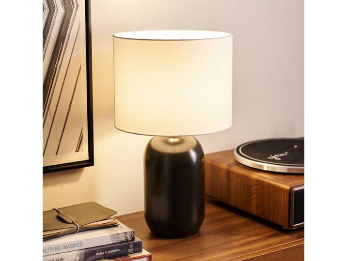 Pauleen Tischlampe MYSTIC SHINE, weiß / opal, für Wohn- / Esszimmer, Textil / Stoff / Seide, Junges Wohnen, Tischlampe