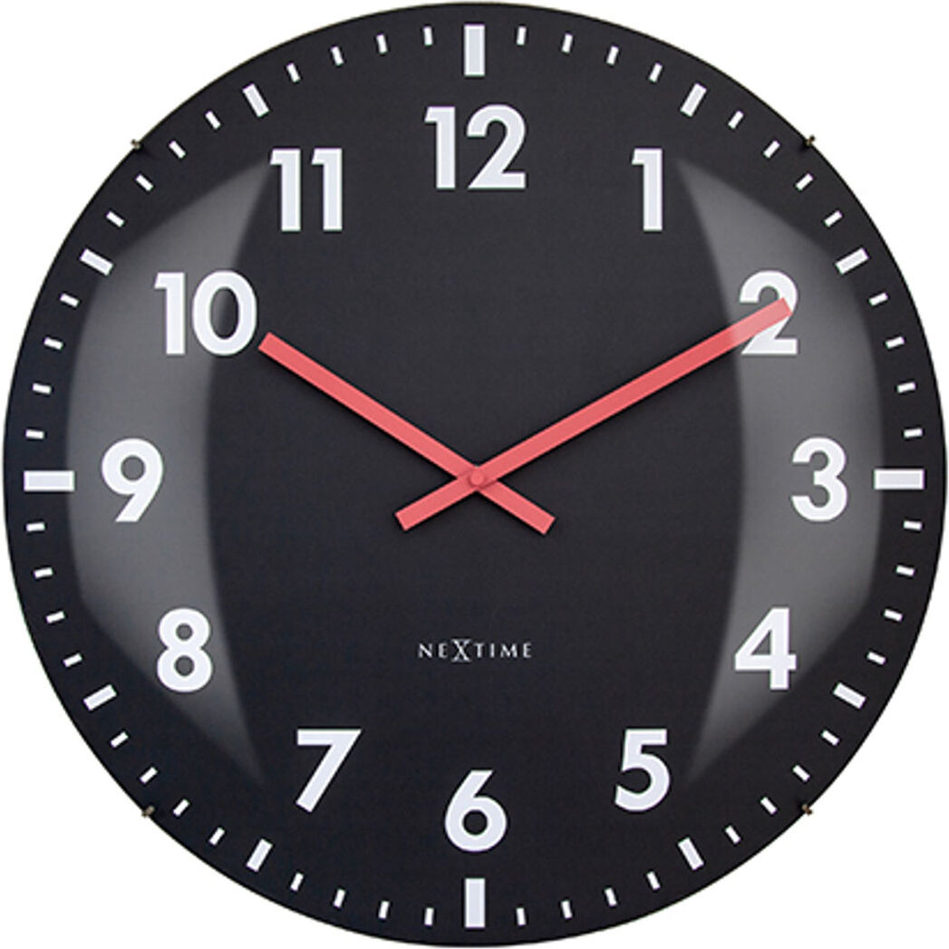 NeXtime Analogue Wall Clock Black 50cm W X 50cm H X 4.5cm D