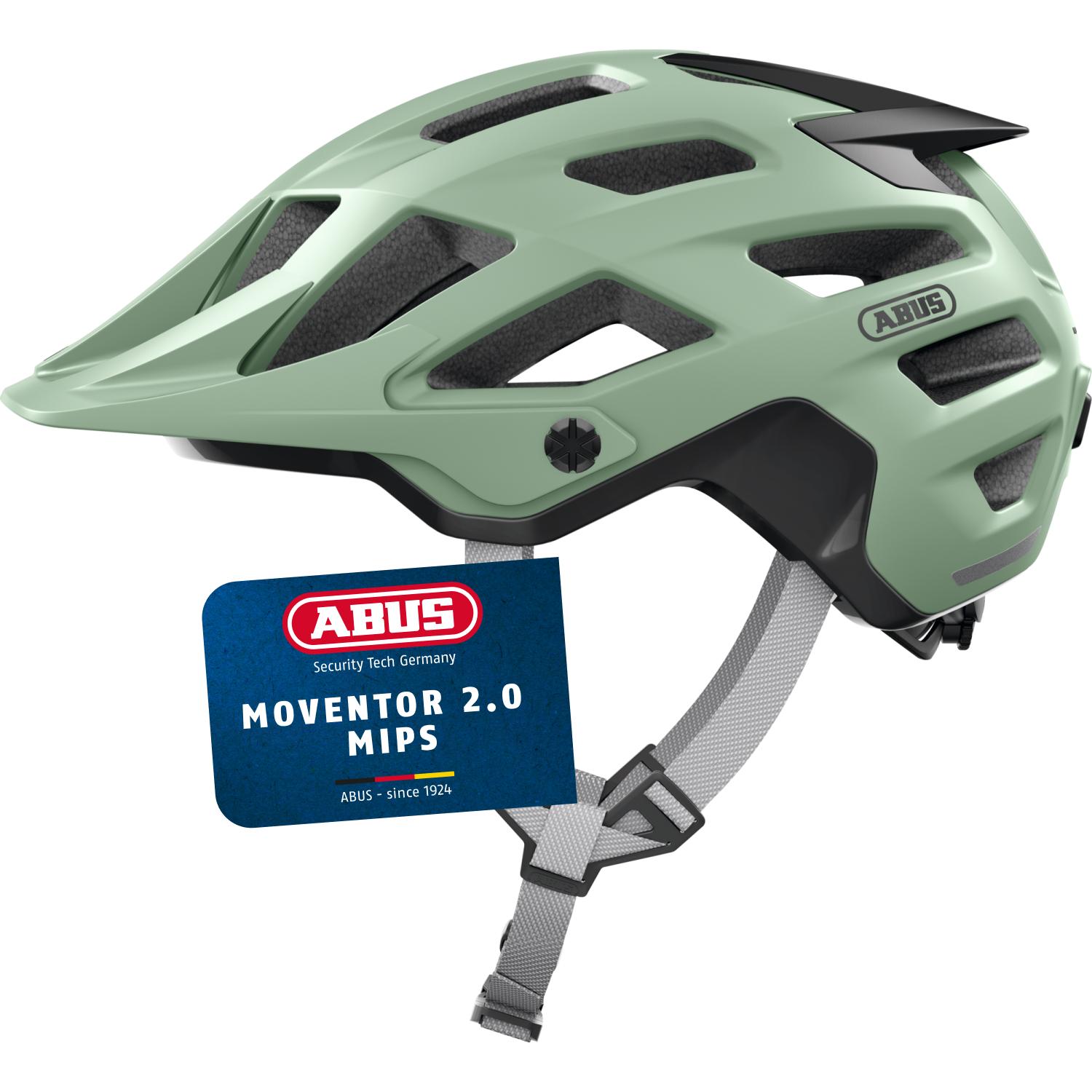 ABUS MTB-Helm Moventor 2.0 - komfortabler Fahrradhelm fürs Gelände - All-Mountain-Helm - für Damen und Herren - Grün, S