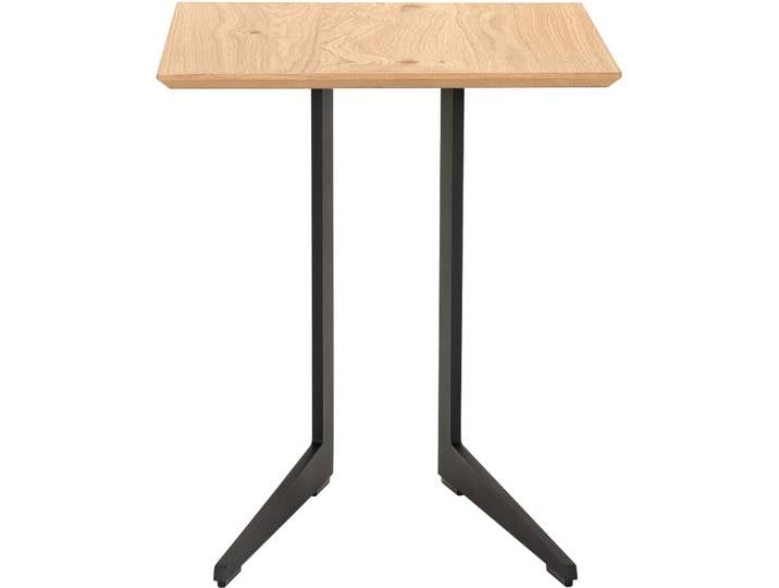 Salontisch Lux natur, schwarz Wildeiche, Metall B 45 T 42 cm