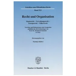 Recht und Organisation, Fachbücher von Matthias Ruffert