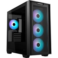 A21 PLUS TG ARGB , Tower-Gehäuse schwarz, Tempered Glass