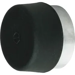 Wandtürstopper, mit aufgesetztem Gummipuffer, E487,Ø 32mm, edelstahl matt
