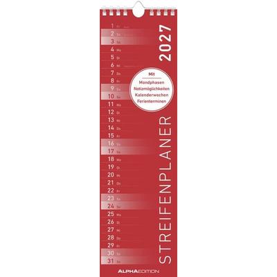 Streifenplaner Mini ROT 2027