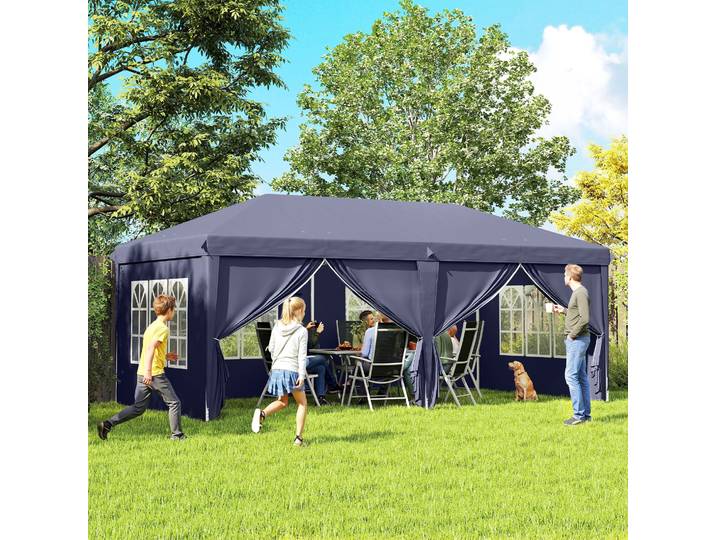 Outsunny Barnum Pop-up 6x3m 4 Parois Fenêtres